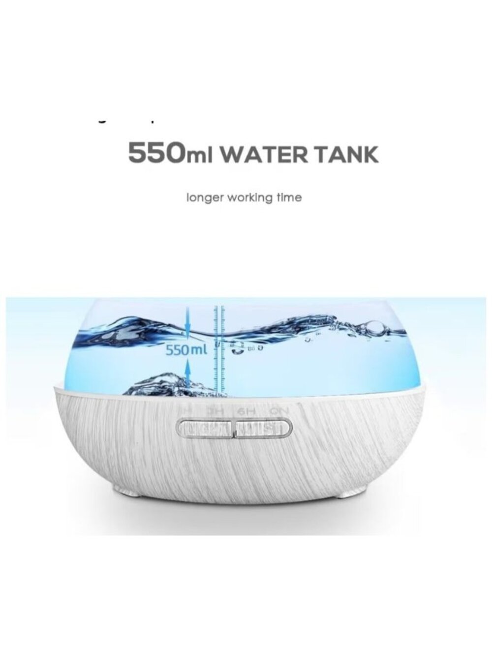 Essential Oil Diffuser Timer 7-Color LED Night Light Remote Control Auto-Off - Picture 6 of 12
